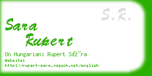 sara rupert business card